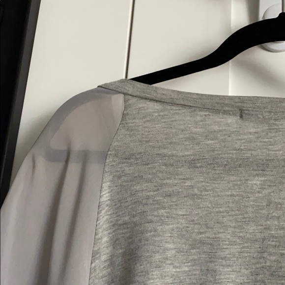 Red Haute Sleeveless Sheer Sleeved Tee - Picture 5 of 7